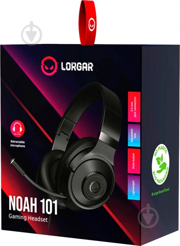 Навушники LORGAR Noah 101 black (LRG-GHS101B) - фото 6