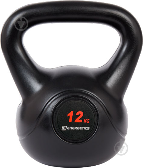 Гиря Energetics Kettlebell Cement 296607-900050 12 кг чорний - фото 1