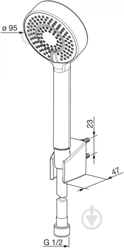 Ручний душ Oras Apollo 534 - фото 3 Ручний душ Oras Apollo 534 - фото 3