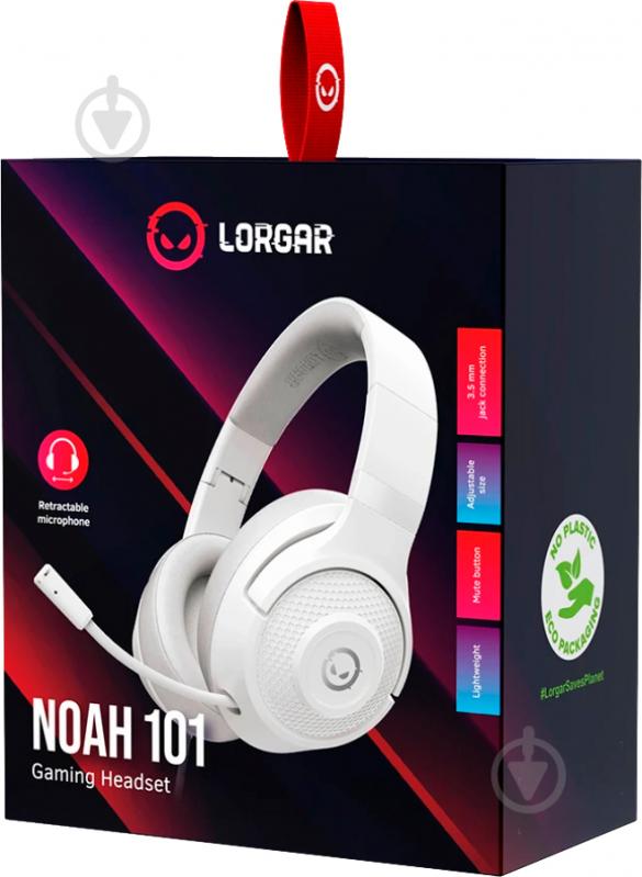 Наушники LORGAR Noah 101 white (LRG-GHS101W) - фото 7