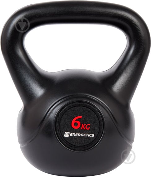 Гиря Energetics Kettlebell Cement 296607-900050 6 кг чорний - фото 1