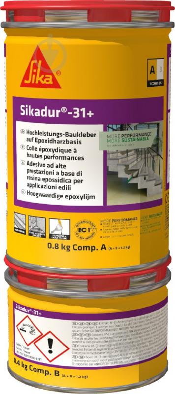 Клей конструкционный эпоксидный двухкомпонентный Sika Sikadur 31+ 1,2 кг - фото 1