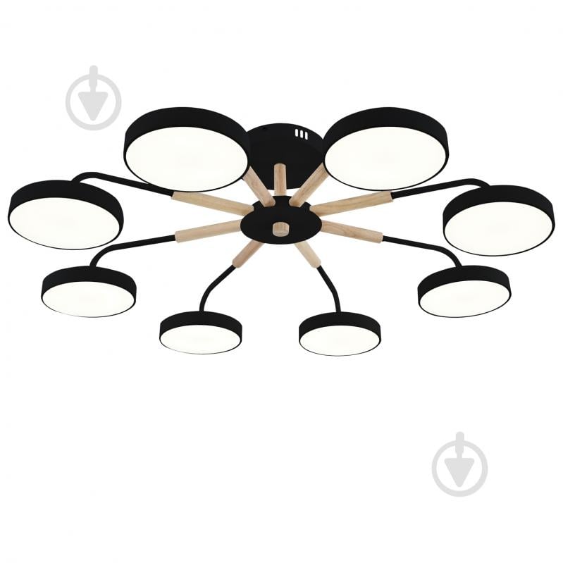 Люстра світлодіодна Victoria Lighting з пультом 145 Вт чорний Land/PL8 black - фото 1