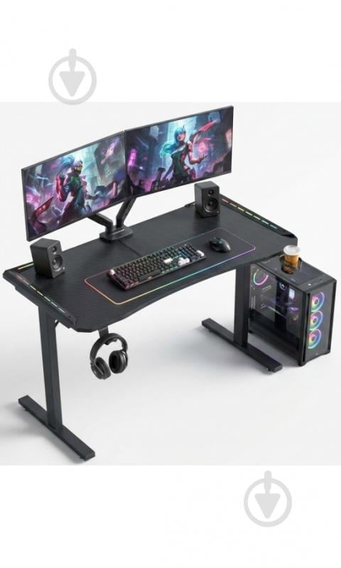 Стол игровой GT Racer T-1452 Black - фото 3