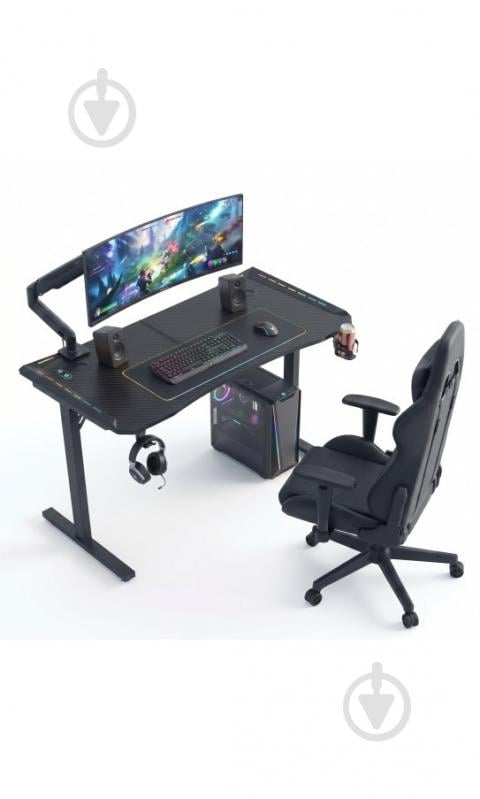 Стол игровой GT Racer T-1452 Black - фото 6