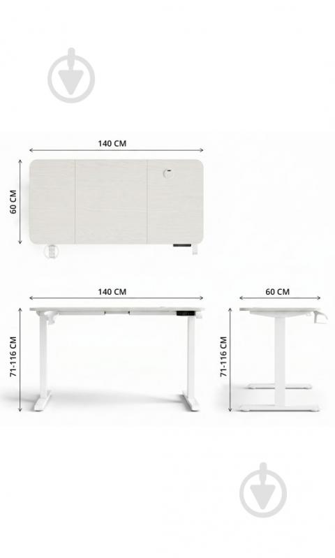 Стол игровой GT Racer TY-1451 White - фото 8 Стол игровой GT Racer TY-1451 White - фото 8