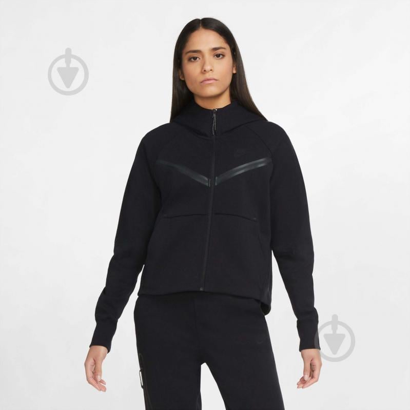 Толстовка Nike TCH FLC WR HOODY FZ PLUS DA2044-010 р.1X чорний - фото 1