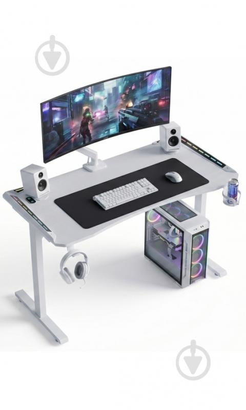 Стол игровой GT Racer T-1452 White - фото 4