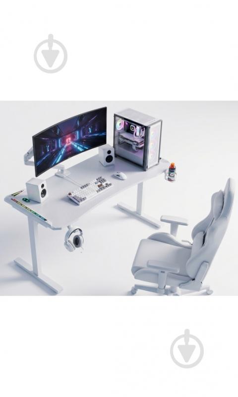 Стол игровой GT Racer T-1452 White - фото 5