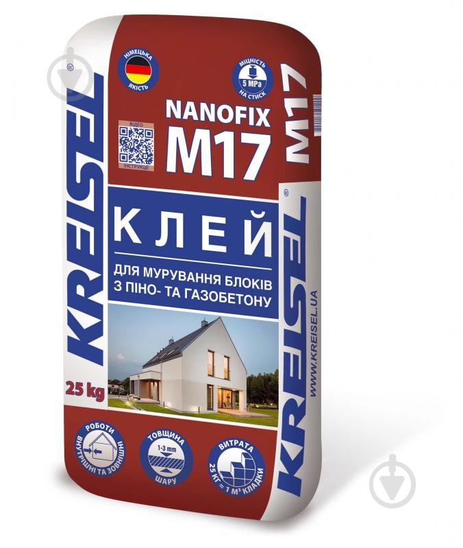 Клей для блоків KREISEL Nanofix M17 25 кг - фото 1