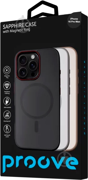 Чохол Proove для Apple iPhone 16 Pro Max black titanium (PCSAIP16PM36) - фото 3