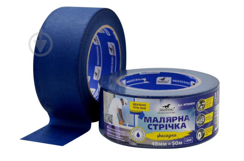 ᐉ Лента малярная Mustang Фасадная синяя 48 мм x 50 м • Купить в Киеве ...