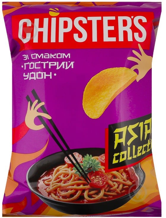 Чипсы CHIPSTER'S со вкусом "Острый удон" - фото 1 Чипсы CHIPSTER'S со вкусом "Острый удон" - фото 1