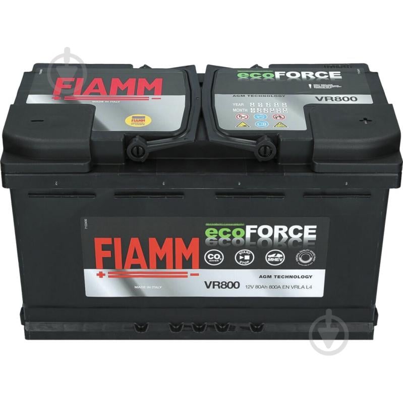 Акумулятор автомобільний Fiamm Ecoforce AGM 80Ah 800A 12V 7906201 «+» праворуч (FIM 7906201) - фото 1