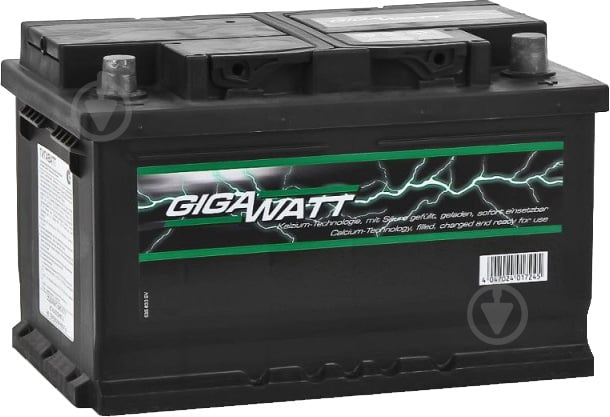 Аккумулятор автомобильный GIGAWATT 70Ah 640A 12V 0185757009 «+» справа (GW 0185757009) - фото 1