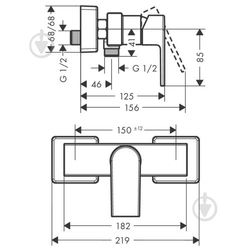 Смеситель для душа Hansgrohe 71650000 - фото 2