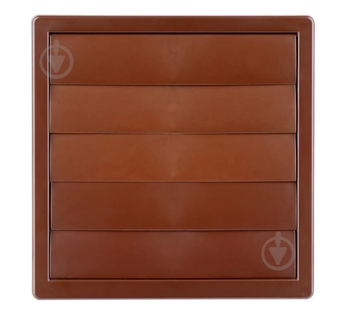 Решетка вентиляционная AirRoxy с гравитационные жалюзи KzZ 170x170 диаметр 125 brown 2-312 пластик коричневый - фото 1