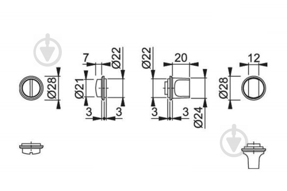 Накладка Hoppe 3765480 латунь F41-R 901.59.126 WC матовий хром - фото 2