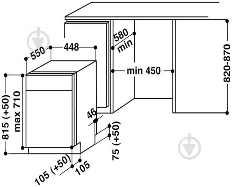 Встраиваемая посудомоечная машина Whirlpool ADG 8900 - фото 4