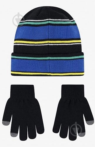 Шапка Nike MULTI STRIPE BEANIE SET 8A3047-023 р.one size чорний - фото 2