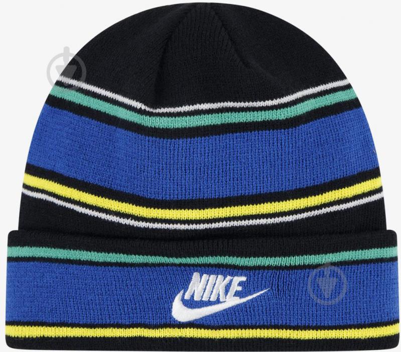 Шапка Nike MULTI STRIPE BEANIE SET 8A3047-023 р.one size черный - фото 3