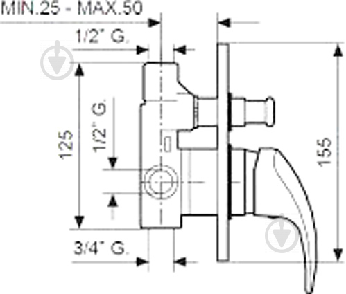 Смеситель для ванны Emmevi Rubinetterie Luxor 7019R - фото 4