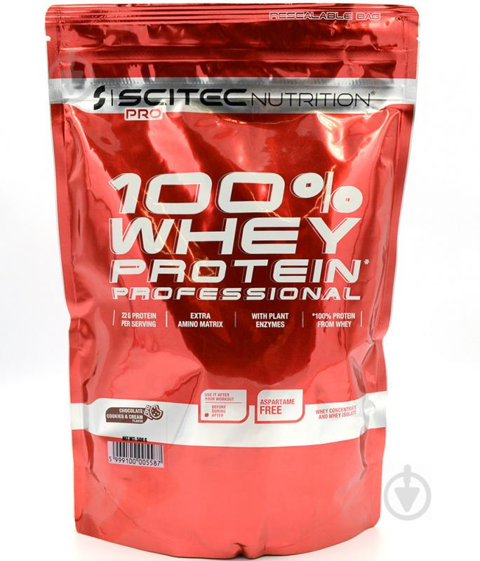 Протеїн Scitec Nutrition Whey Protein Proffesional шоколадно-лісовий горіх 0,5 кг - фото 2