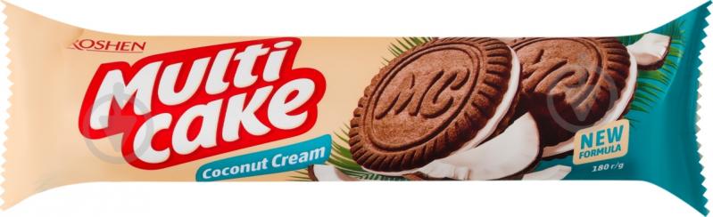 Печиво Roshen Multicake з начинкою кокос-крем 180 г - фото 1