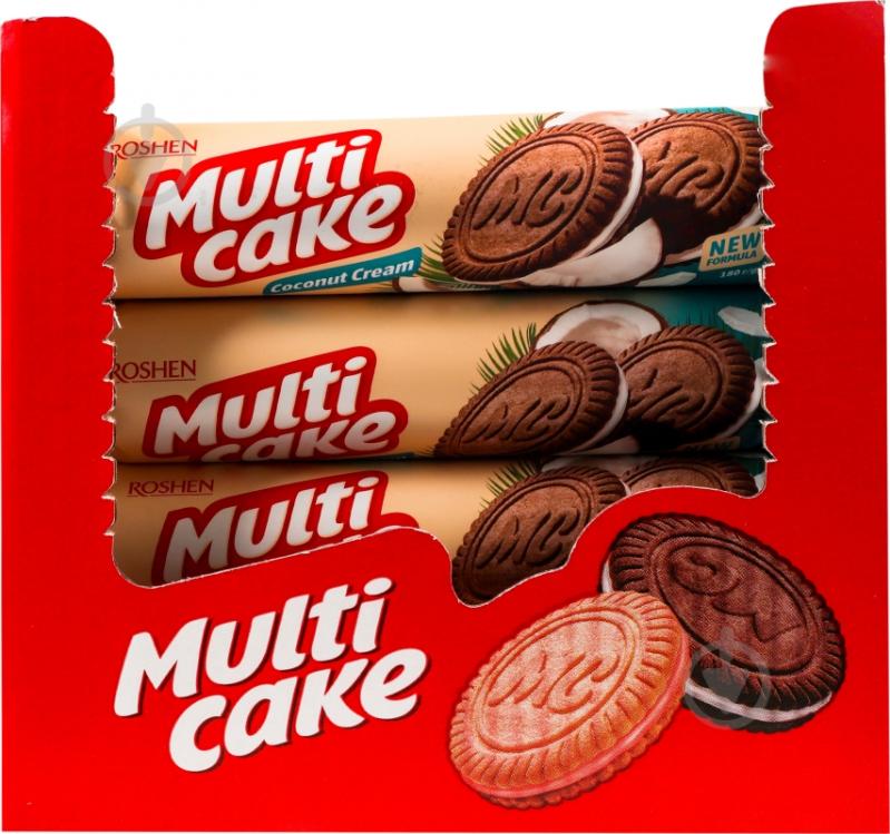 Печиво Roshen Multicake з начинкою кокос-крем 180 г - фото 3