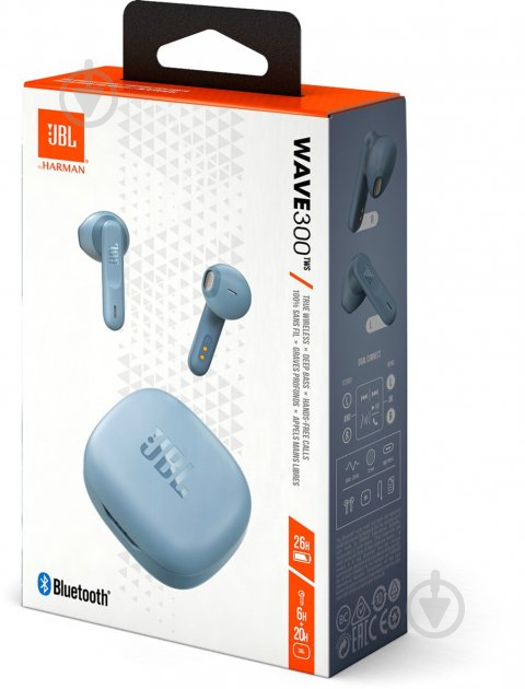 Наушники JBL Wave 300 TWS blue (JBLW300TWSBLU) - фото 19