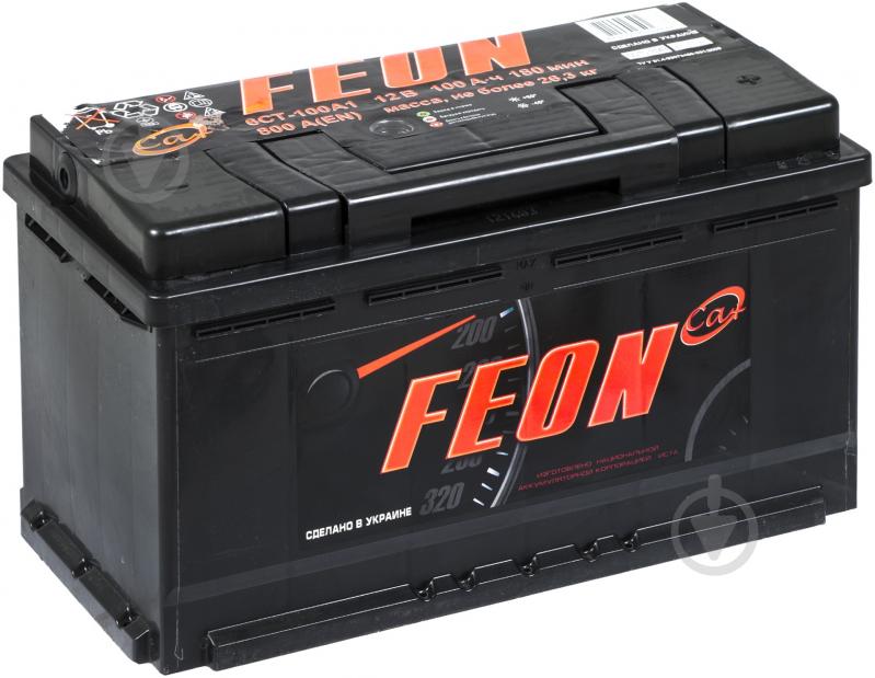 Аккумулятор автомобильный Feon 100Ah 800A 12V «+» справа - фото 1 Аккумулятор автомобильный Feon 100Ah 800A 12V «+» справа - фото 1