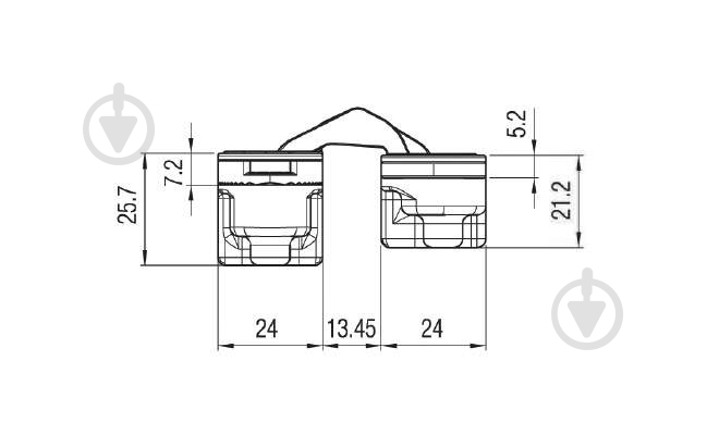 Петля Hafele 927.91.664 K1000 3D F1 110x27x24 мм матовый хром универсальная 1 шт. - фото 3