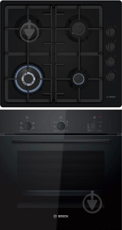 Комплект вбудовуваної техніки Bosch (духова шафа HBF011BA1T + варильна поверхня PBH6C6K90R ) - фото 1