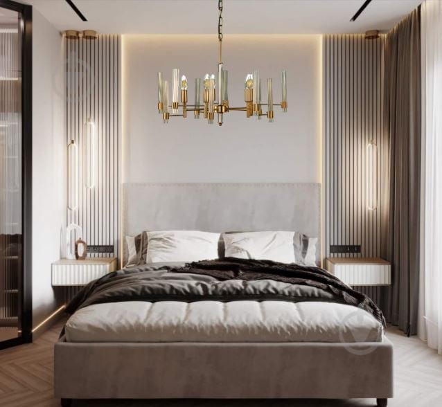 Люстра подвесная Right Selection 7x60 Вт E14 золотой RS-3746-5B - фото 2