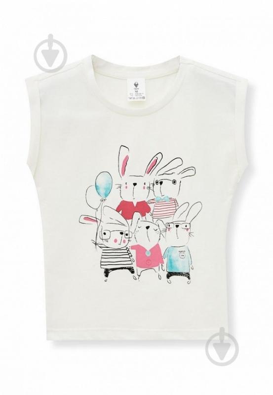 Футболка для девочек Роза р.92 молочный 201235 - фото 1