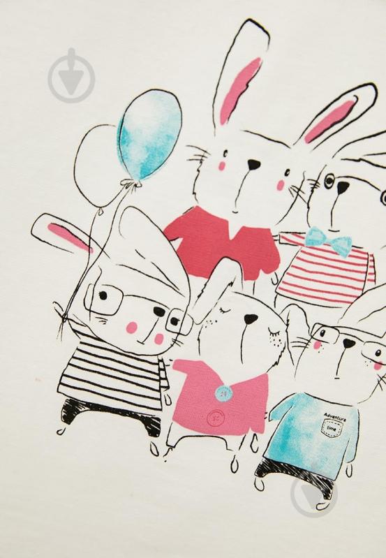 Футболка для девочек Роза р.92 молочный 201235 - фото 3