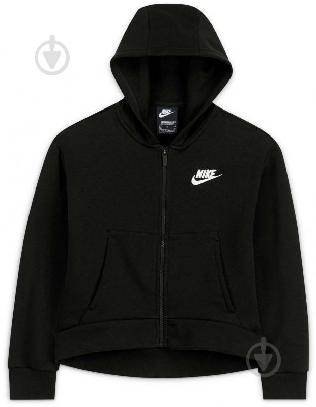 Толстовка Nike CLUB FLC FZ HOODIE LBR DC7118-010 черный - фото 8