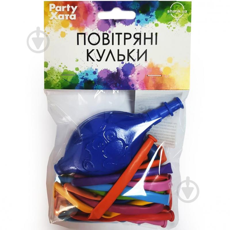 Шарики латексные Party Хата для моделирования с насосом 10 шт. - фото 1
