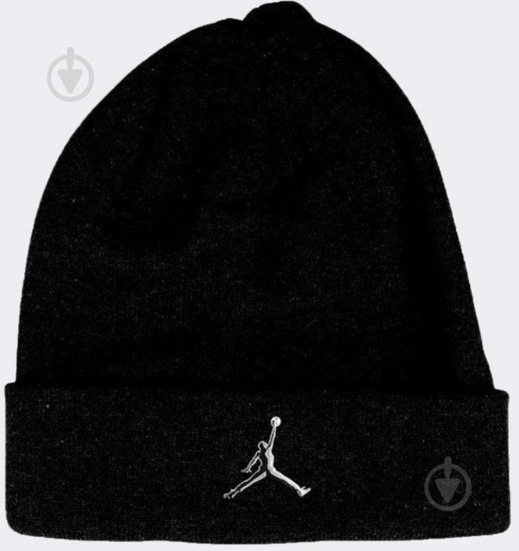 Шапка Jordan Jan beanie cuffed 9A0063-023 р.one size черный - фото 1