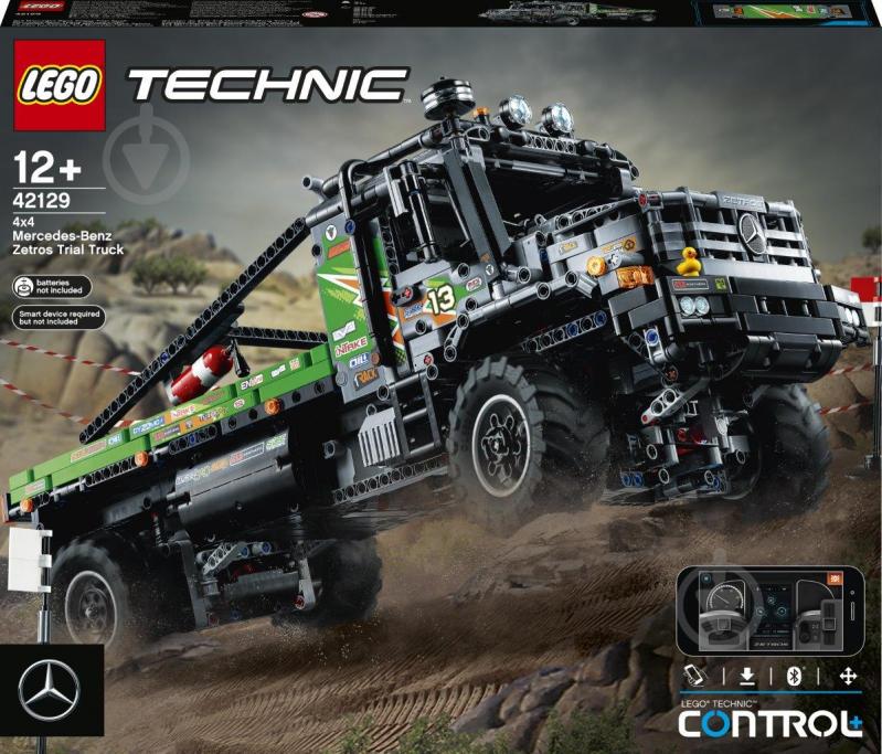 Конструктор LEGO Technic Повнопривідна вантажівка для випробувань Mercedes-Benz Zetros із керуванням з додатка 42129 - фото 1