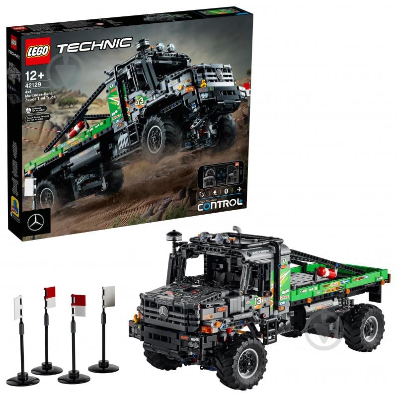 Конструктор LEGO Technic Грузовик Mercedes-Benz Zetros 4x4 с управлением из приложения 42129 - фото 2