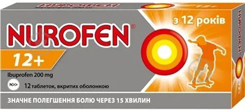 Ібупрофен Нурофєн 12+ таблетки 200 мг - фото 1