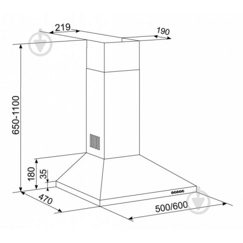 Вытяжка Eleyus KLEO 470 50 WH - фото 10