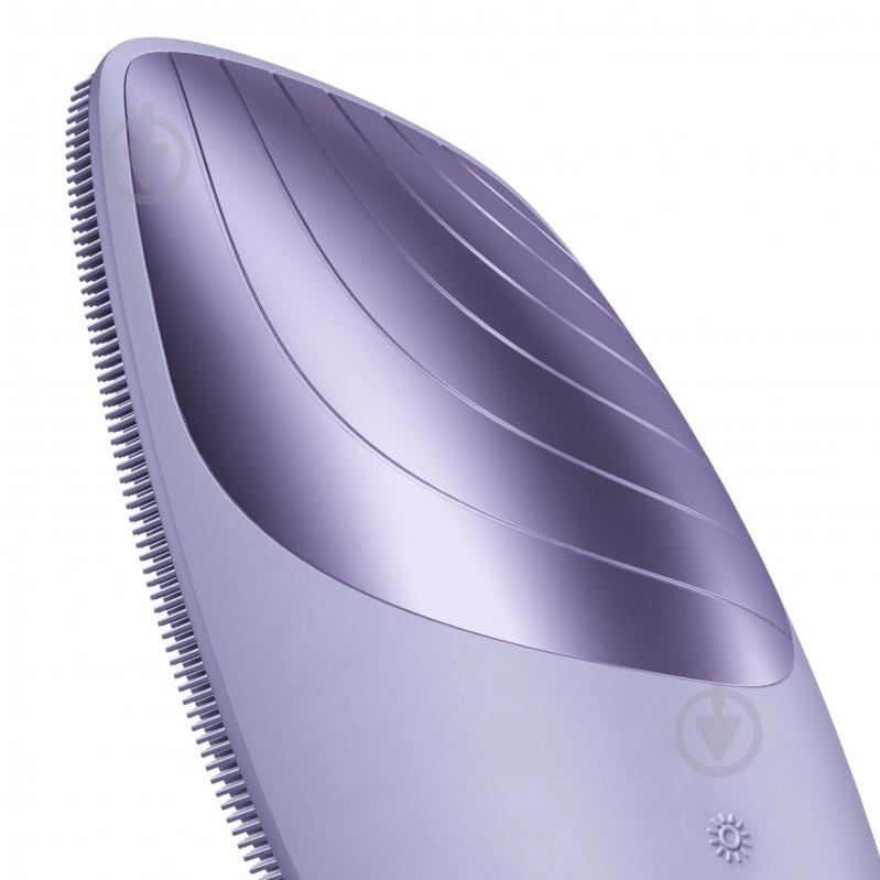 Электронная звуковая термощетка GESKE для лица Sonic Thermo Facial Brush 6 в 1 фиолетовый - фото 2