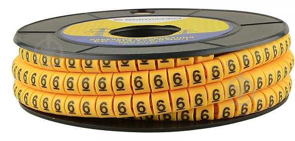 Маркер кабельный Аско-Укрем EC-2 - 2 желтый - фото 2