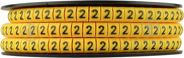 Маркер кабельный Аско-Укрем EC-2 - 2 желтый - фото 3