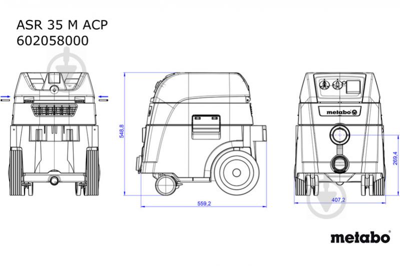 Набір електроінструменту Metabo LSV 5-225 Comfort + ASR 35 M ACP+ аксесуари 690940000 - фото 7