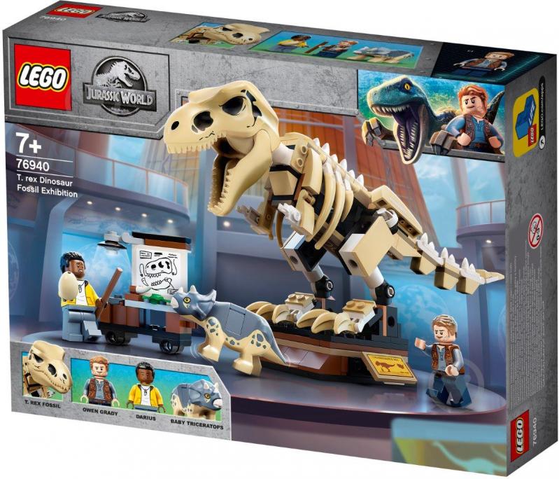 Конструктор LEGO Jurassic World Скелет тираннозавра на выставке 76940 - фото 9