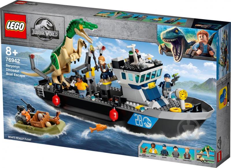Конструктор LEGO Jurassic World Побег барионикса на катере 76942 - фото 3