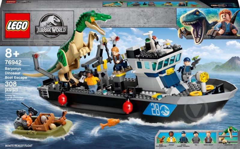 Конструктор LEGO Jurassic World Побег барионикса на катере 76942 - фото 1